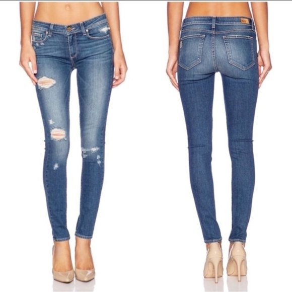 Paige Verdugo Ultra Skinny Danica Distressed 9 oz Jeans 28 - Picture 7 of 9
